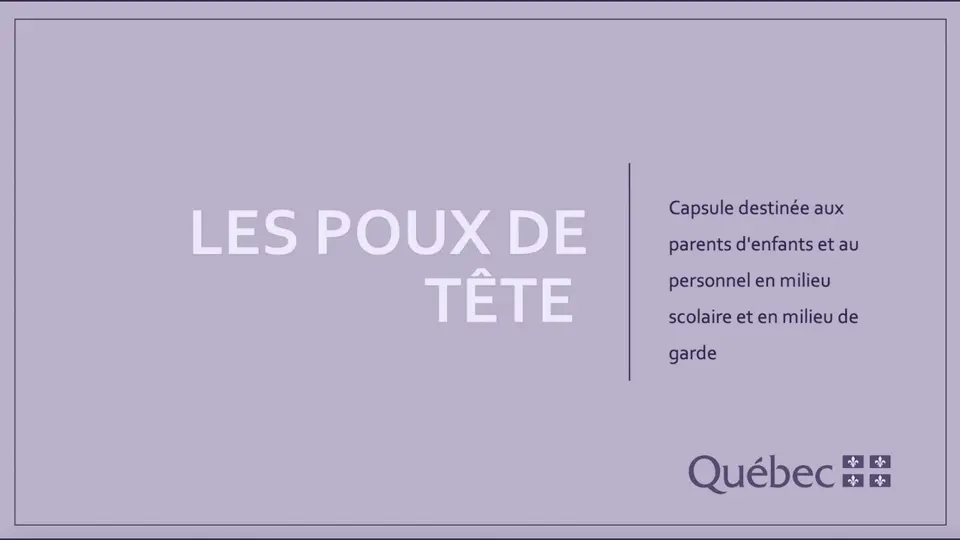 Vignette de la vidéo : Les poux de tête